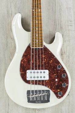 Ernie Ball Music Man 30th Anniversary StingRay 5 H, Trans Buttercream, Roasted Flame Maple Neck And Fretboard - C02637