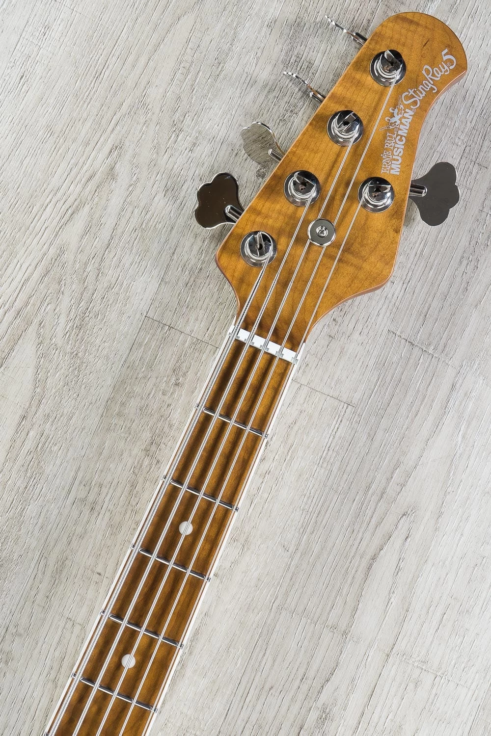 Ernie Ball Music Man 30th Anniversary StingRay 5 H, Trans Buttercream, Roasted Flame Maple Neck And Fretboard - C02637 8 Ernie Ball Music Man 30th Anniversary StingRay 5 H, Trans Buttercream, Roasted Flame Maple Neck And Fretboard - C02637 - Image 6