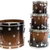 DW Collector's 4pc Kit, Maple/Mahogany, SSC, 22"/12"/14"/16", Natural To Ebony Fade