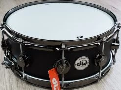 DW Drum Workshop Coll Series Aluminum Snare Drum, Matte Black 5.5" X 14" -Musical Instrument Store dw drva5514svbn 1