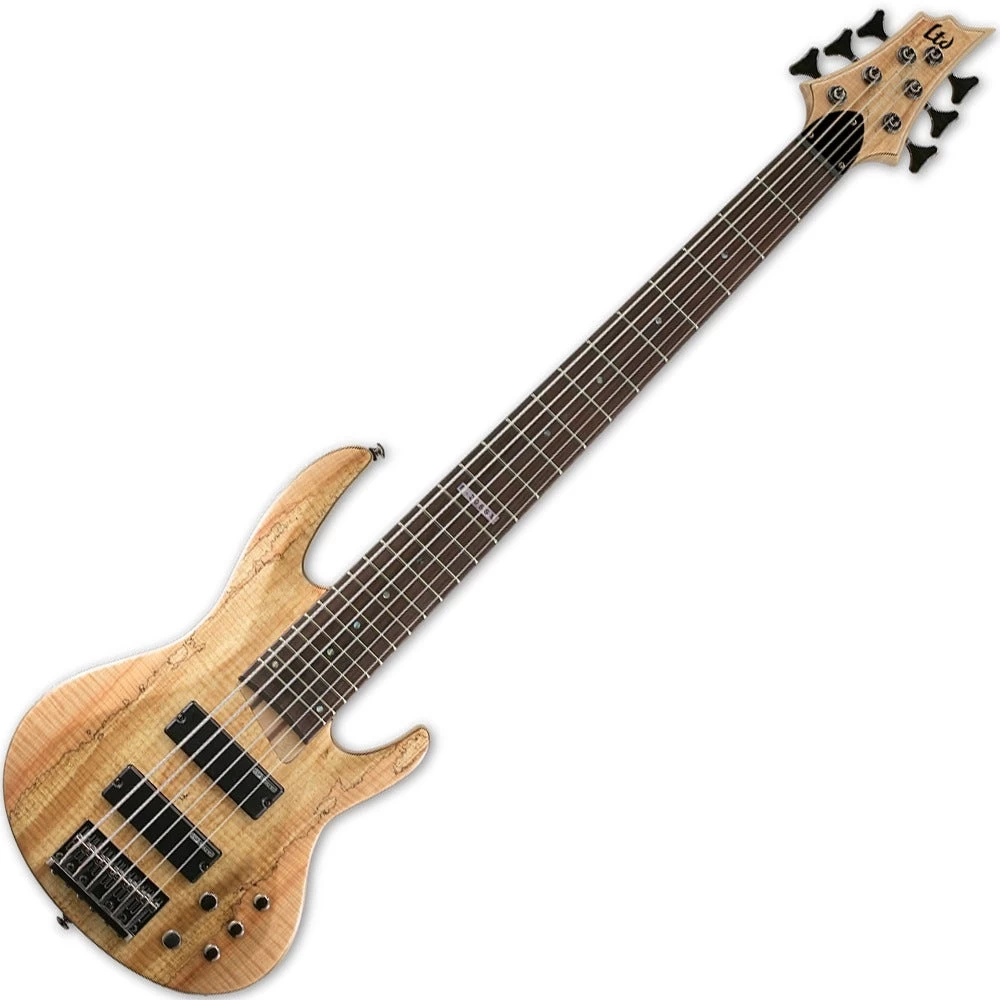 ESP LTD B-206 B Series 6-String Bass, Spalted Maple, Natural Satin Finish 3 ESP LTD B-206 B Series 6-String Bass, Spalted Maple, Natural Satin Finish