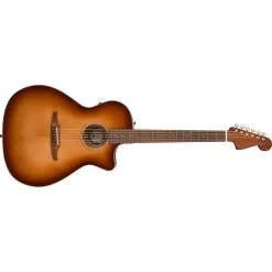 Fender Newporter Classic Acoustic Electric Guitar W/ Gig Bag, Aged Cognac Burst