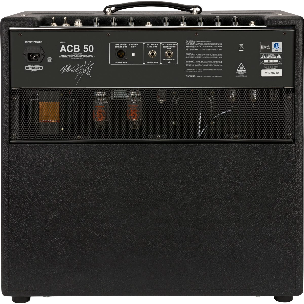Fender ACB 50 Adam Clayton Signature 50-Watt 1x15" Tube Bass Combo Amp, Black 6 Fender ACB 50 Adam Clayton Signature 50-Watt 1x15" Tube Bass Combo Amp, Black - Image 4