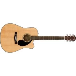 Fender CD-60SCE Dreadnought Acoustic Electric Guitar, Walnut Fingerboard, Natural