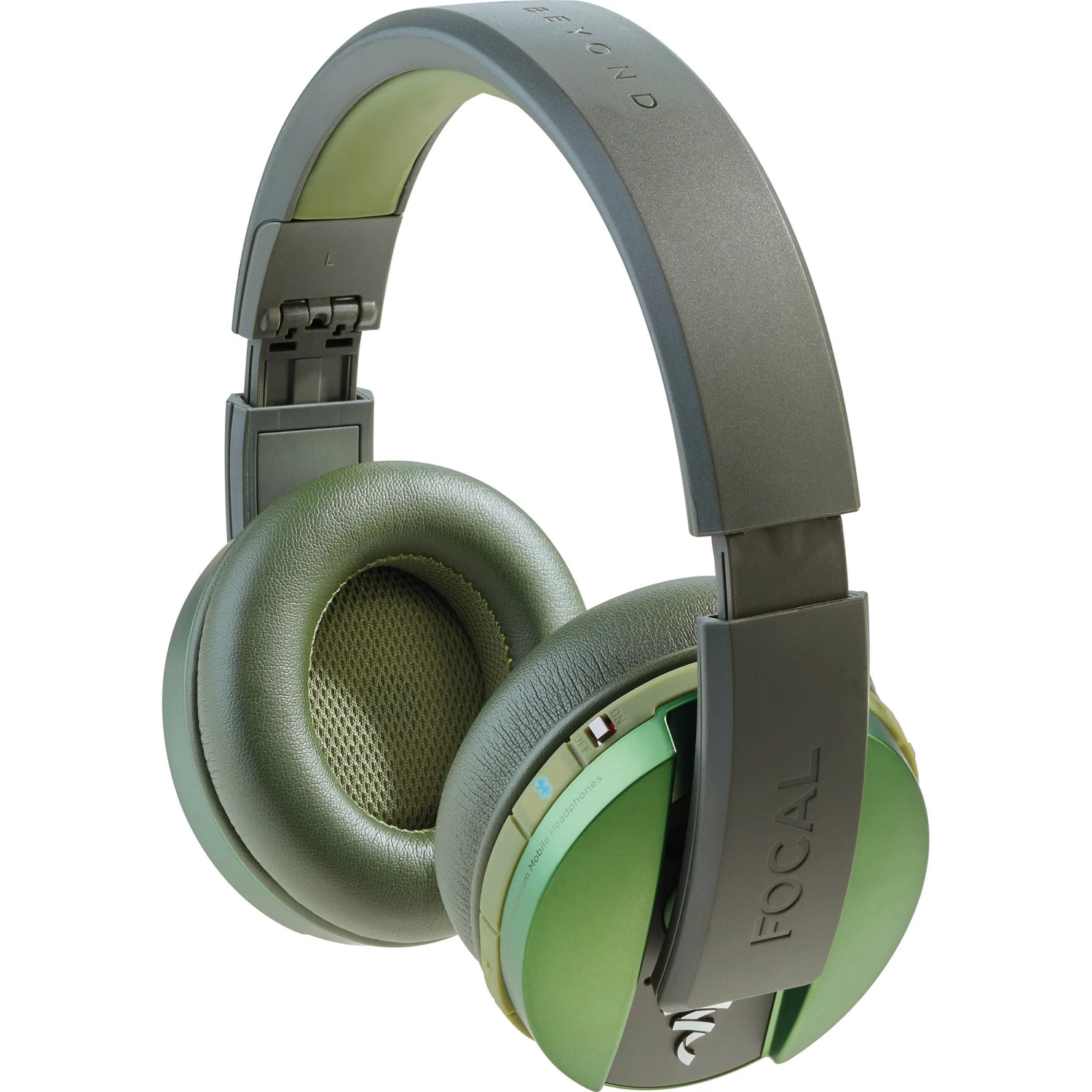 Focal Listen Wireless Bluetooth Closed-Back Headphones W/ Integrated Microphone, Green - Image 2