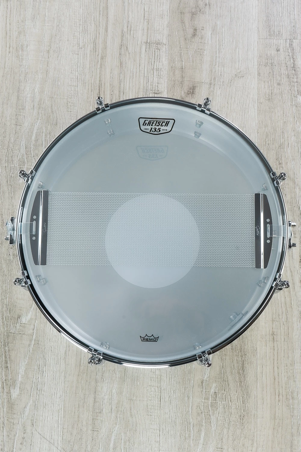 Gretsch 135th Anniversary Aluminum Snare Drum With Carry Bag - 5"x14" (S/N: A135-1041) 8 Gretsch 135th Anniversary Aluminum Snare Drum With Carry Bag - 5"x14" (S/N: A135-1041) - Image 6