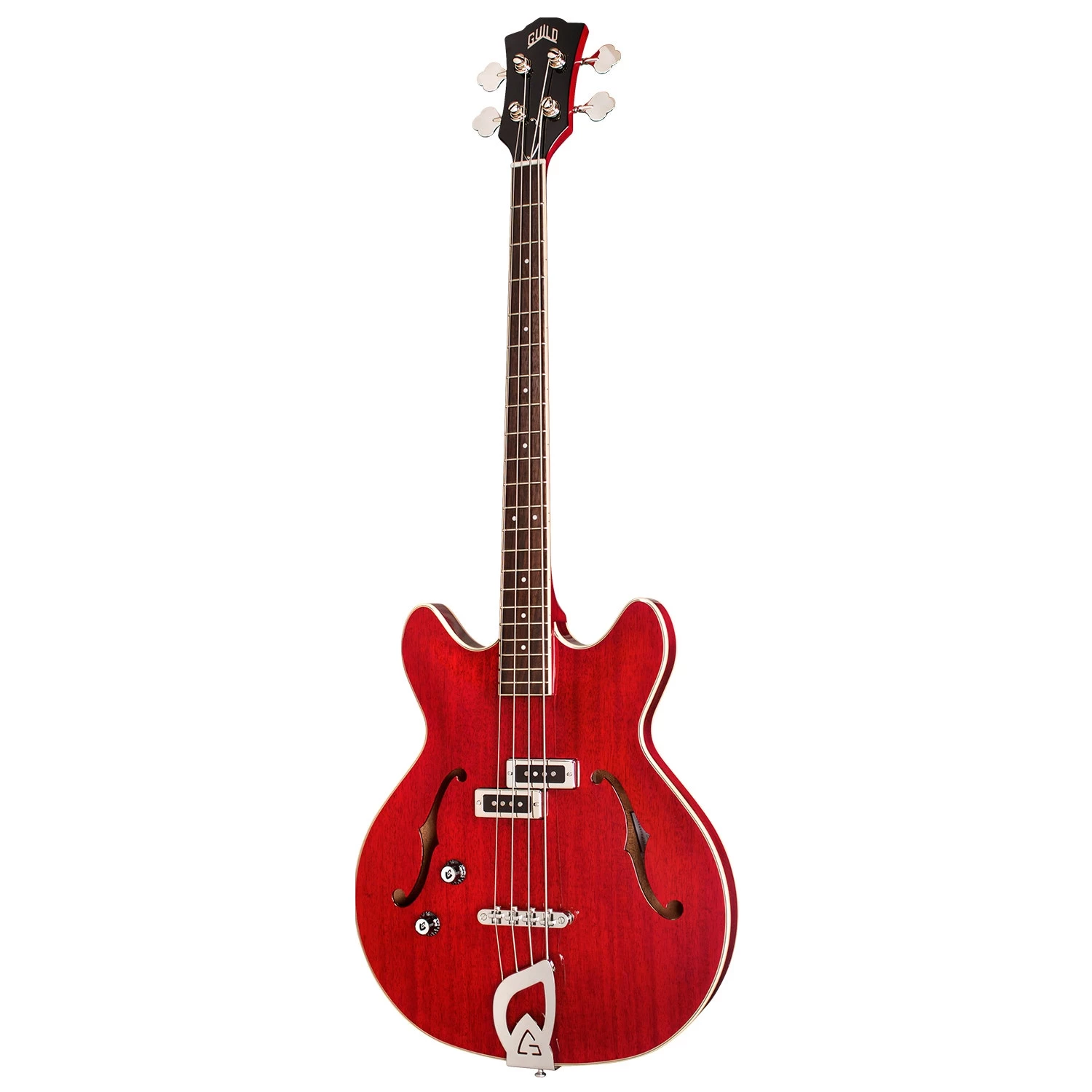 Guild Starfire I Semi-Hollow Left Handed 4-String Bass, Rosewood Fretboard, Cherry Red 4 Guild Starfire I Semi-Hollow Left Handed 4-String Bass, Rosewood Fretboard, Cherry Red - Image 2
