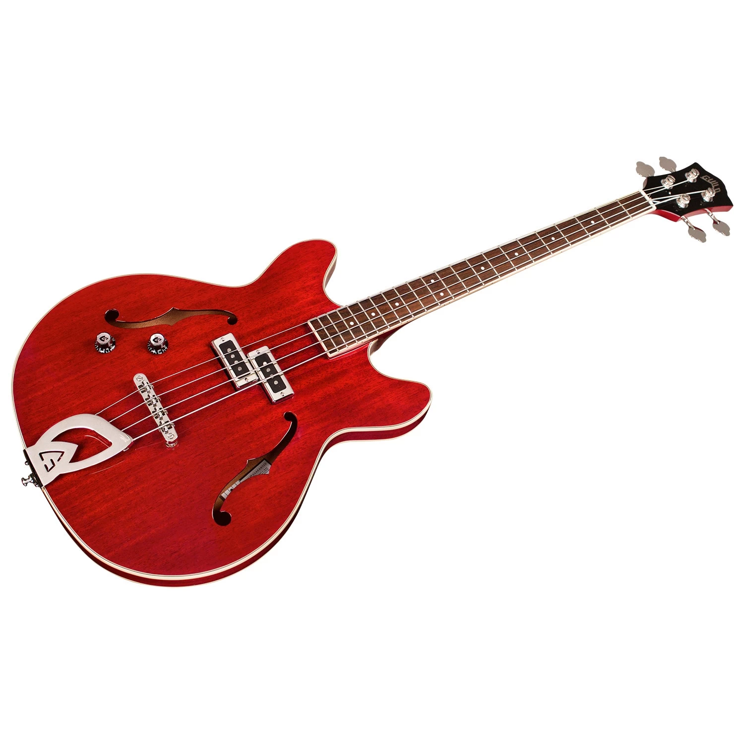 Guild Starfire I Semi-Hollow Left Handed 4-String Bass, Rosewood Fretboard, Cherry Red 6 Guild Starfire I Semi-Hollow Left Handed 4-String Bass, Rosewood Fretboard, Cherry Red - Image 4
