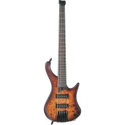 Ibanez EHB1505DEF EHB Ergonomic Headless 5-String Bass Guitar, Panga Panga Fretboard, Dragon Eye Burst Flat