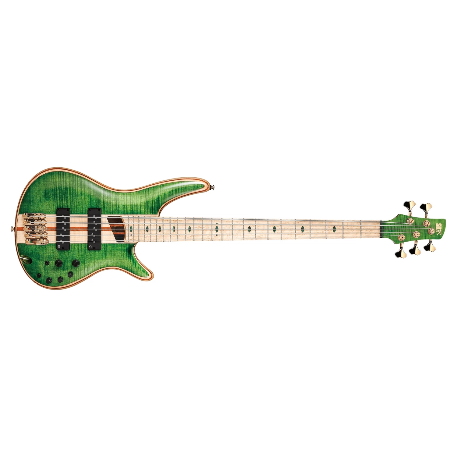 Ibanez SR5FMDX SR Premium 5-String Bass, Birdseye Maple Fretboard, Emerald Green Low Gloss 3 Ibanez SR5FMDX SR Premium 5-String Bass, Birdseye Maple Fretboard, Emerald Green Low Gloss