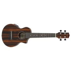 Ibanez UEW13MEE Acoustic Electric Concert Ukulele, Dark Brown Open Pore