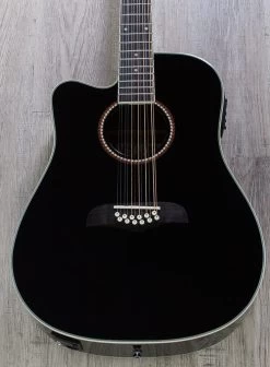 Oscar Schmidt OD312CE-BLH Left-Handed 12-String Acoustic-Electric Dreadnought