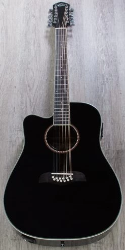 Oscar Schmidt OD312CE-BLH Left-Handed 12-String Acoustic-Electric Dreadnought -Musical Instrument Store img 3948