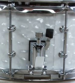 Pork Pie Percussion Snare Drum, Maple Shell, Hammered Pearl Wrap - 6.5" X 14" -Musical Instrument Store img 5993