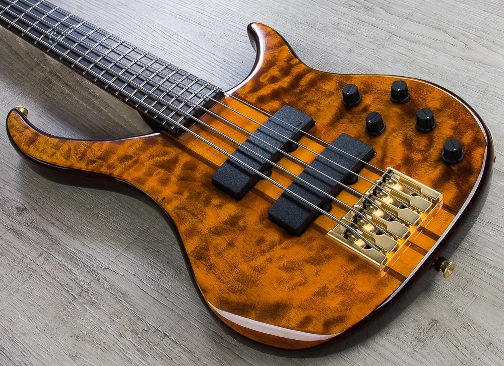 Peavey Cirrus 5-String Bass, Tiger Eye, Rosewood Board, Quilt Top 4 Peavey Cirrus 5-String Bass, Tiger Eye, Rosewood Board, Quilt Top - Image 2