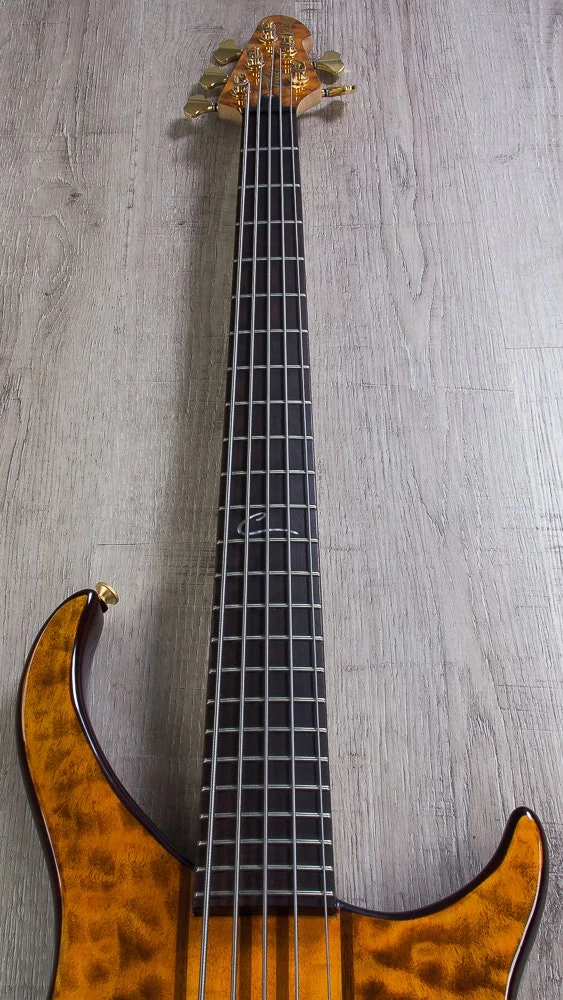 Peavey Cirrus 5-String Bass, Tiger Eye, Rosewood Board, Quilt Top 5 Peavey Cirrus 5-String Bass, Tiger Eye, Rosewood Board, Quilt Top - Image 3
