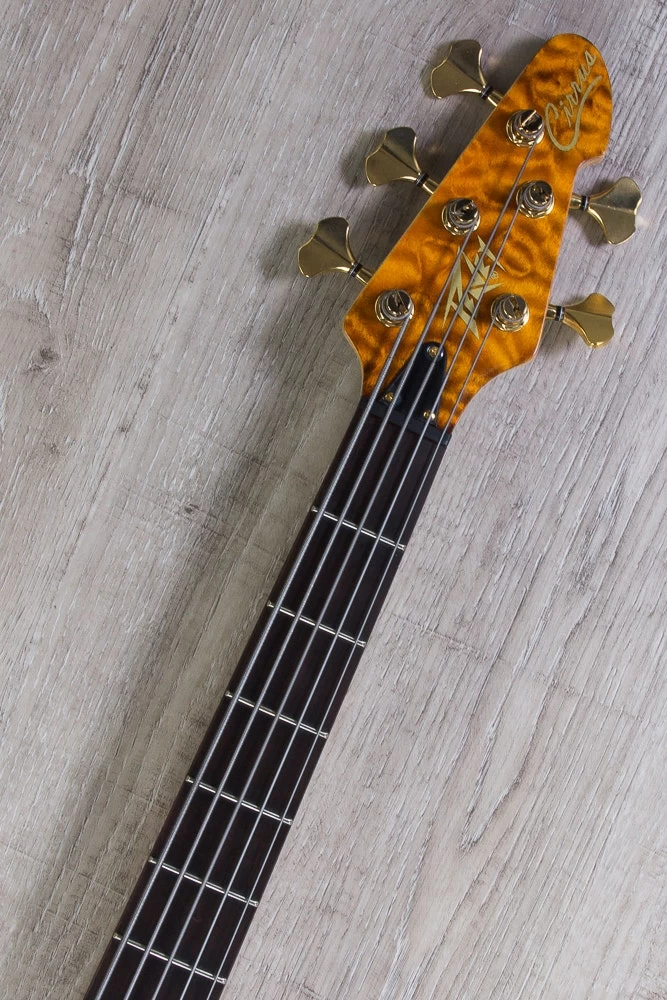 Peavey Cirrus 5-String Bass, Tiger Eye, Rosewood Board, Quilt Top 6 Peavey Cirrus 5-String Bass, Tiger Eye, Rosewood Board, Quilt Top - Image 4