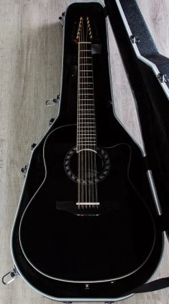 Ovation 2056AX-5 Pro Legend 12-String Deep Contour Cutaway Acoustic-Electric Guitar In Black With Hard Case -Musical Instrument Store img 9350
