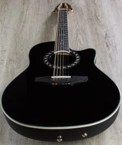 Ovation 2056AX-5 Pro Legend 12-String Deep Contour Cutaway Acoustic-Electric Guitar In Black With Hard Case -Musical Instrument Store img 9355 1