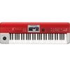 Korg Krome 61-Semi-Weighted Keys Production Workstation Keyboard Limited Edition Red -Musical Instrument Store krg k61 rd 1