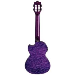 Lanikai QM-PUCEC Acoustic Electric Concert Uke Ukelele, Quilt Maple, Purple Stain -Musical Instrument Store lani qm pucec 2