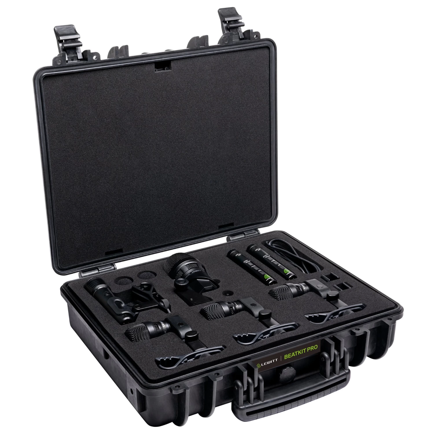Lewitt BeatKit Pro 7-Piece Drum Microphone Kit W/ Mounts, Windscreens, Road Case 4 Lewitt BeatKit Pro 7-Piece Drum Microphone Kit W/ Mounts, Windscreens, Road Case - Image 2