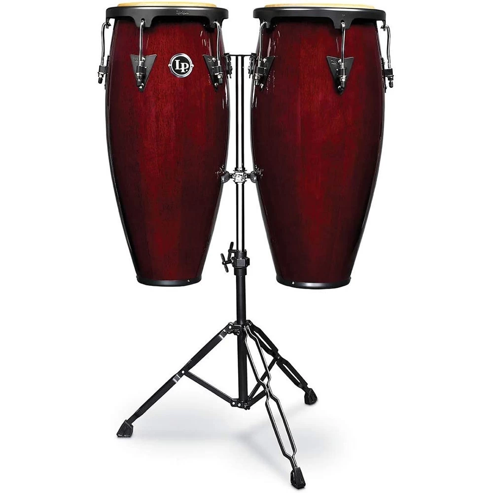 LP Latin Percussion Aspire Series 10-Inch / 11-Inch Conga Set, Dark Wood 3 LP Latin Percussion Aspire Series 10-Inch / 11-Inch Conga Set, Dark Wood
