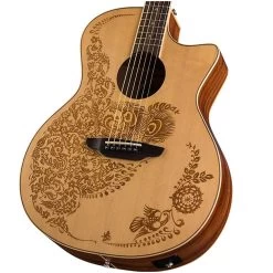 Luna Henna Oasis Acoustic-Electric Guitar, Solid Spruce Top -Musical Instrument Store luna hen o2 spr 2