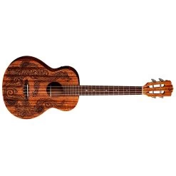 Luna UKE HEN DRA MAH B Uke Henna Dragon Mahogany Baritone Ukulele W/ Preamp