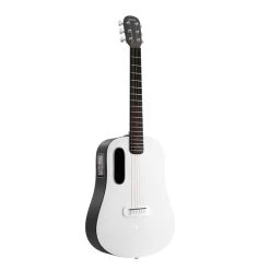 Lava Music ME Play Acoustic-Electric Smart Guitar, Black Nightfall & Frost White With Lite Bag