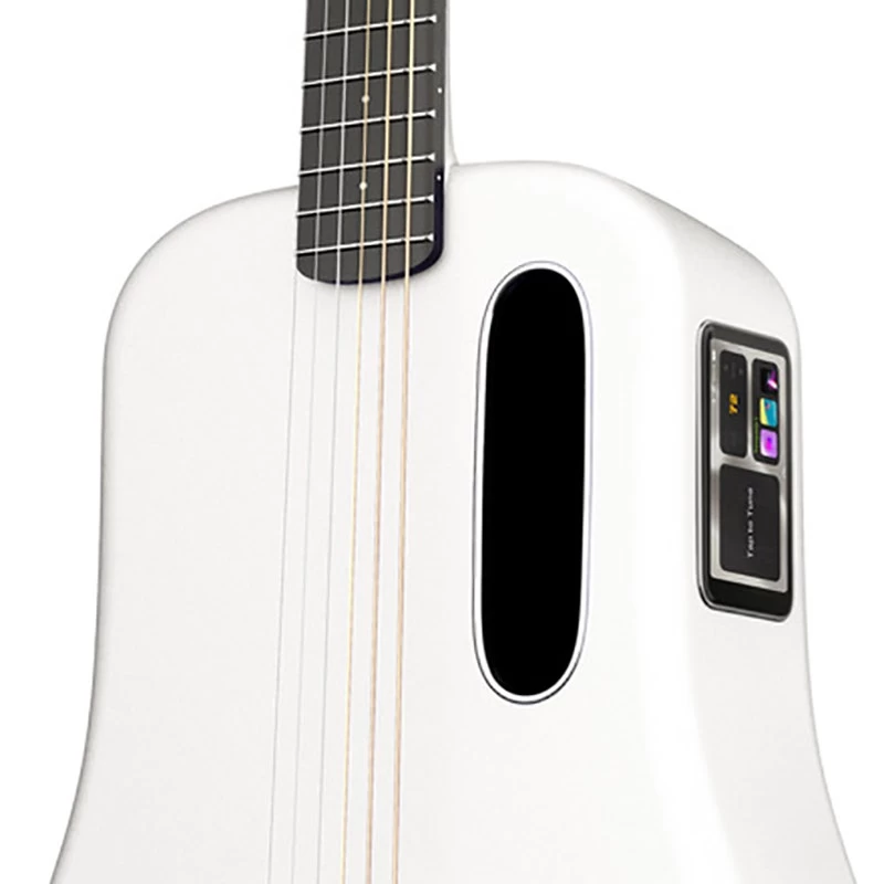 Lava Music ME 3 38" Left-Handed Touchscreen Acoustic SmartGuitar W/ Gig Bag, White 6 Lava Music ME 3 38" Left-Handed Touchscreen Acoustic SmartGuitar W/ Gig Bag, White - Image 4