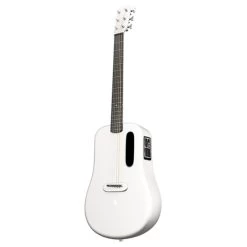 Lava Music ME 3 38" Left-Handed Touchscreen Acoustic SmartGuitar W/ Gig Bag, White