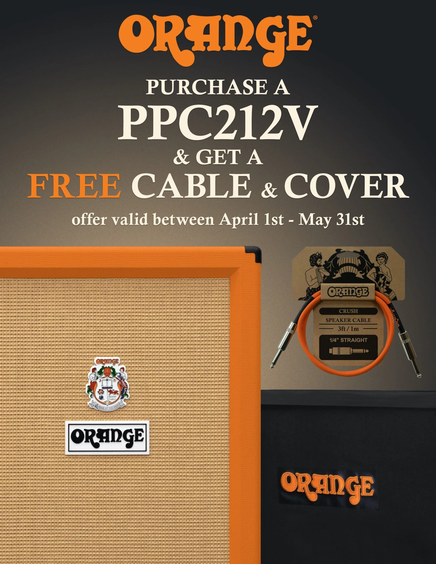 Orange Amps PPC212V Vertical Black 120w 2x12'' Guitar Amp Speaker Cab Black + Free Cover And Speaker Cable 9 Orange Amps PPC212V Vertical Black 120w 2x12'' Guitar Amp Speaker Cab Black + Free Cover And Speaker Cable - Image 7