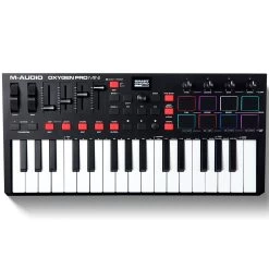 M-Audio Oxygen Pro Min 32-Mini-Key USB Powered MIDI Controller Keyboard W/ 8 Pads