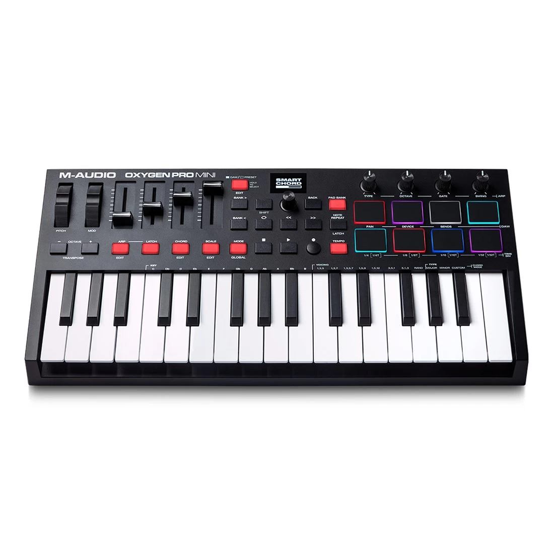 M-Audio Oxygen Pro Min 32-Mini-Key USB Powered MIDI Controller Keyboard W/ 8 Pads 4 M-Audio Oxygen Pro Min 32-Mini-Key USB Powered MIDI Controller Keyboard W/ 8 Pads - Image 2