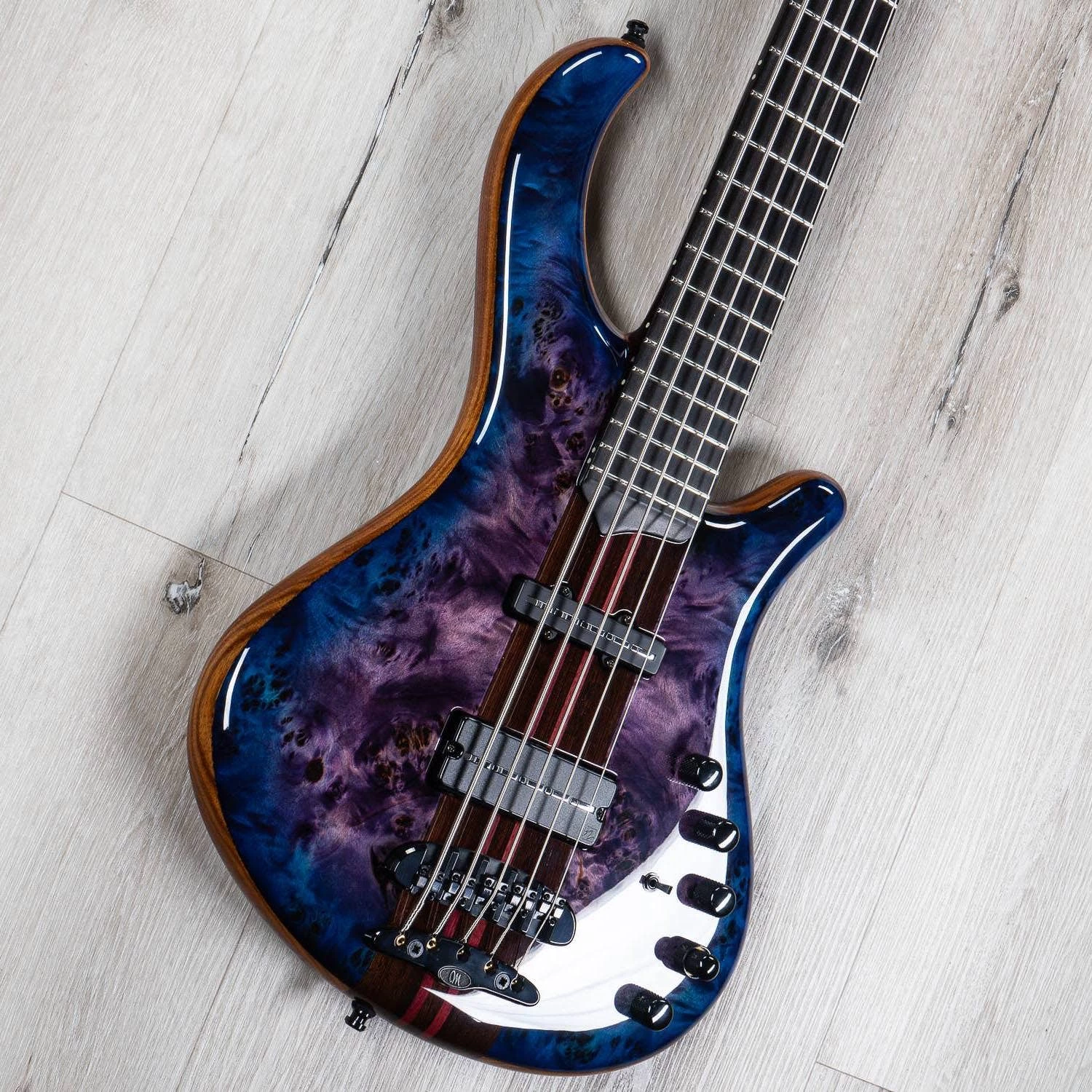 Mayones Patriot Custom 5, 5-String Bass, Dirty Purple Blue Burst 4 Mayones Patriot Custom 5, 5-String Bass, Dirty Purple Blue Burst - Image 2