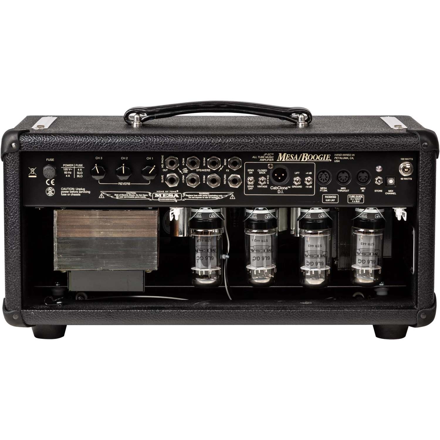 Mesa/Boogie JP2C John Petrucci 100-Watt 3-Channel Tube Guitar Amp Head, Black Bronco 6 Mesa/Boogie JP2C John Petrucci 100-Watt 3-Channel Tube Guitar Amp Head, Black Bronco - Image 4