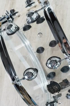 Natal Arcadia Transparent Acrylic Snare Drum (14" X 6.5") -Musical Instrument Store ntl s ac s465 7