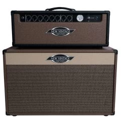 New Vintage Amps Aegean 20 Guitar Amp Head, 20w, Black & Brown W/ 2x12 Cab