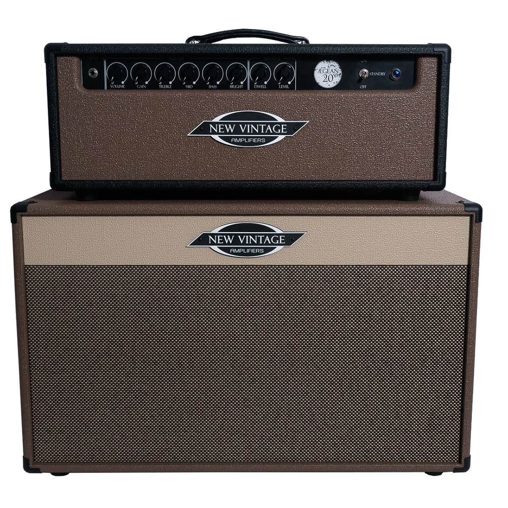 New Vintage Amps Aegean 20 Guitar Amp Head, 20w, Black & Brown W/ 2x12 Cab 3 New Vintage Amps Aegean 20 Guitar Amp Head, 20w, Black & Brown W/ 2x12 Cab