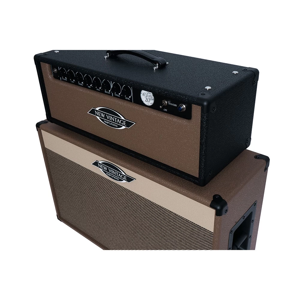 New Vintage Amps Aegean 20 Guitar Amp Head, 20w, Black & Brown W/ 2x12 Cab 4 New Vintage Amps Aegean 20 Guitar Amp Head, 20w, Black & Brown W/ 2x12 Cab - Image 2
