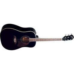 Oscar Schmidt OG2B-LH Left Handed Dreadnought Acoustic Guitar - Black