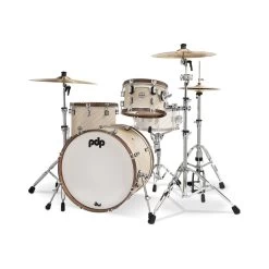PDP Pacific Drums & Percussion PDLT2213TI Twisted Ivory & Walnut Wood Hoop Drum Kit