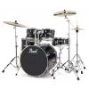 Pearl Drums EXL725P/C Export EXL 5pc Drum Kit W/ HWP-830 And P930 Hardware Pack, And Meinl HCS141620 Cymbal Set, #248 Black Smoke