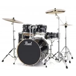 Pearl Drums EXL725P/C Export EXL 5pc Drum Kit W/ HWP-830 And P930 Hardware Pack, And Meinl HCS141620 Cymbal Set, #248 Black Smoke
