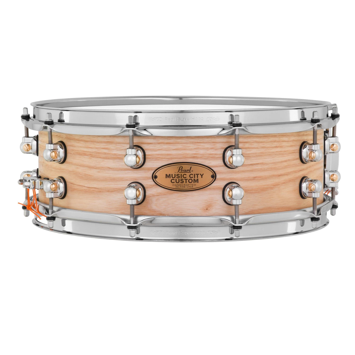 Pearl MCCA1450S/C1000 Music City Custom Solid Ash 14"x5" Snare Drum, Natural 3 Pearl MCCA1450S/C1000 Music City Custom Solid Ash 14"x5" Snare Drum, Natural