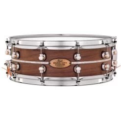 Pearl MCCW1450S/C1005 Music City Custom Solid Shell Walnut 14"x5" Snare Drum W/ Nicotine Marine Pearl Inlay