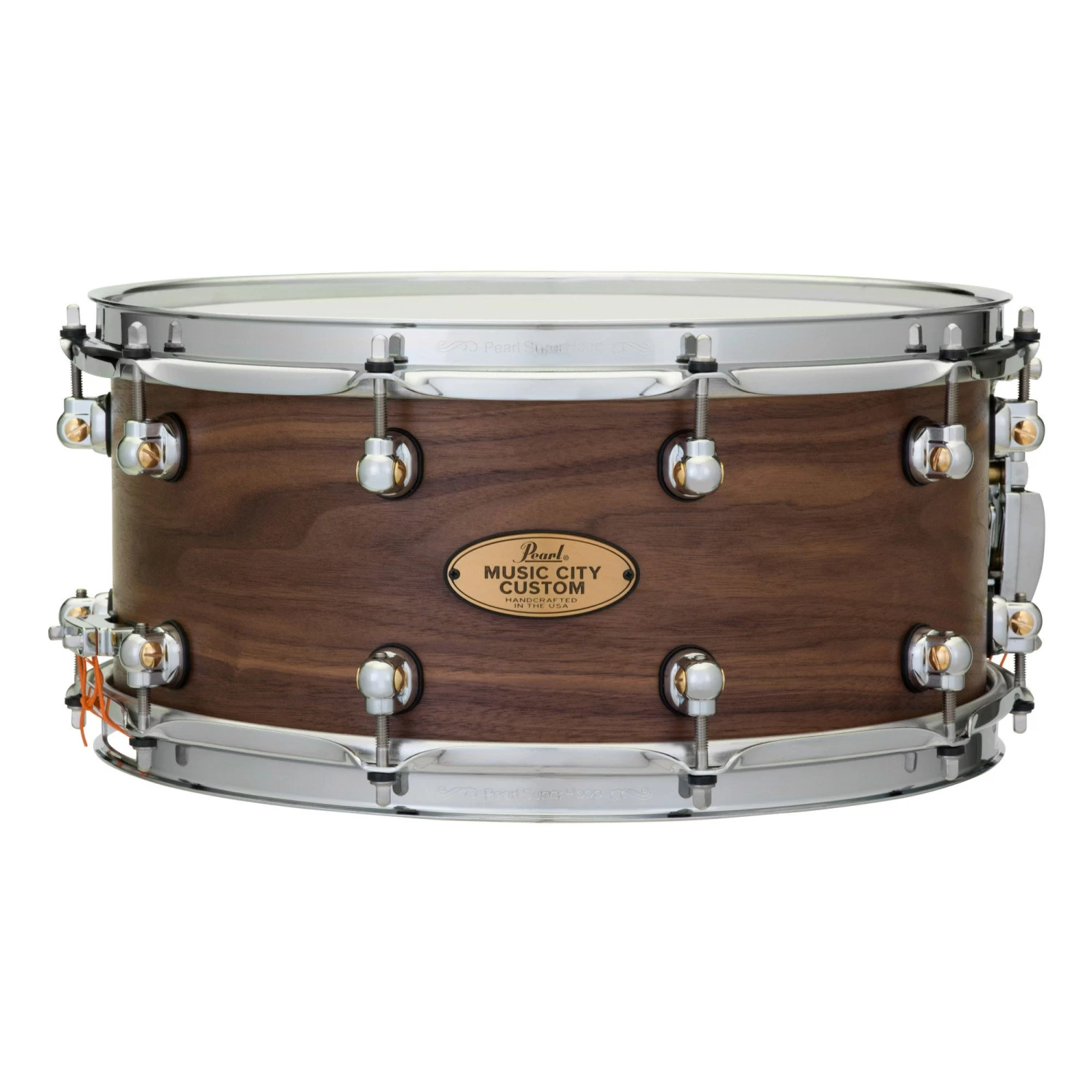 Pearl MCCW1465S/C1000 Music City Custom Solid Shell Walnut 14"x6.5" Snare Drum In Nashville Natural Hand-Rubbed Finish 3 Pearl MCCW1465S/C1000 Music City Custom Solid Shell Walnut 14"x6.5" Snare Drum In Nashville Natural Hand-Rubbed Finish