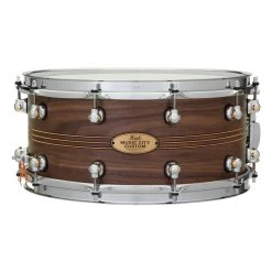 Pearl MCCW1465S/C1004 Music City Custom Solid Shell Walnut 14"x6.5" Snare Drum W/ Boxwood-Rose TriBand Inlay