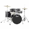 Pearl RS505C/31 5-Piece Drum Set / Kit W/ Hardware & Cymbals, Jet Black -Musical Instrument Store pearl rs505c 31 kit